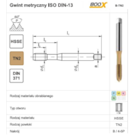 GWINTOWNIK M 6 DIN-371B (6H) HSSE TIN 800X