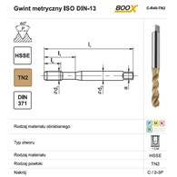 GWINTOWNIK M 3 DIN-371C R40 (6H) HSSE TN 800X