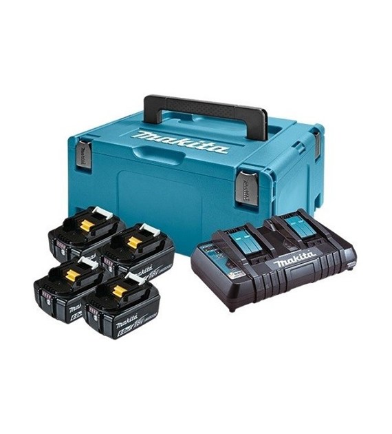 ZESTAW ZASIL.18V BL1860Bx4+DC18RD+MACPAK 3 XXXXX
